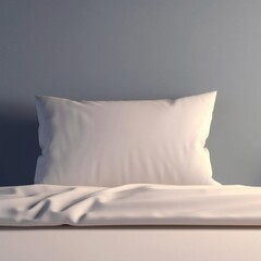 Generative AI : Cozy Dreams: Pillowcase and Pillow Illustration on White