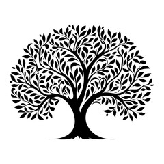 Tree of life, tree vector logo this beautiful tree is a symbol of life, beauty, growth, strength, and good health, vector illustration.