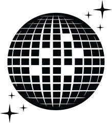 Disco Ball eps, Digital Download – Vector file - Cutting File for Cricut, Mirror Ball, disco ball clipart