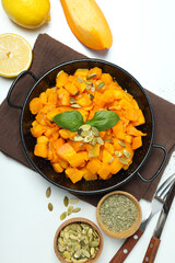 Fall season tasty food concept - baked pumpkin