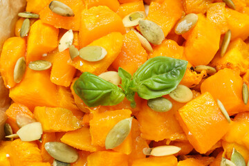 Fall season tasty food concept - baked pumpkin