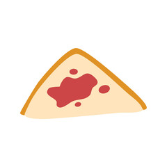 breakfast toast jam sausages illustration