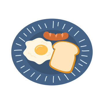 hand drawn delicious beakfast illustration