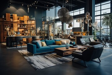 Fototapeta premium Spacious And Well Designed Home Decor Store, Generative AI 