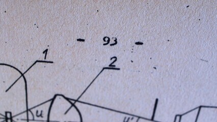 Flicking Through Old Typescript Book Page Numbers Close-up
