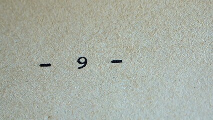 Flicking Through Old Typescript Book Page Numbers Close-up