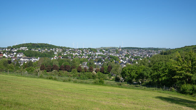 Landscape of Rothaar Mountains close to Brilon, Sauerland, Germany