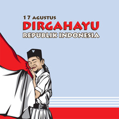 vector design of the independence day of the republic of indonesia