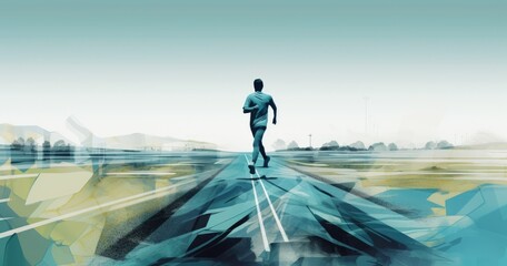 man sport runner running,