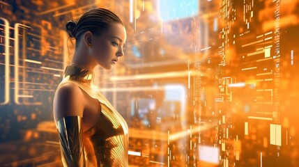 Chromatic Dreams: Abstract Tech Integration, generative, ai