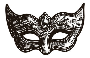 elegant masquerade mask illustration - obrazy, fototapety, plakaty