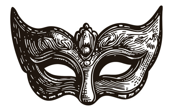 elegant masquerade mask illustration