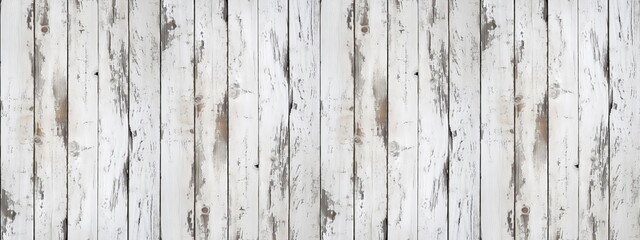 Fototapeta na wymiar old white painted exfoliate rustic bright light wooden wall texture - wood background shabby (Generative Ai)
