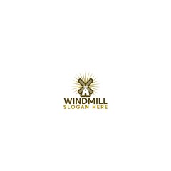 Fototapeta premium Windmill Logo Template Isolated on white background