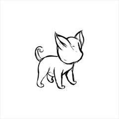 cat vector sketch illustration
