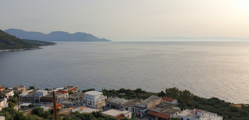 La côte grecque du Péloponnèse depuis Kokkala (Grèce, Europe)