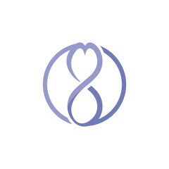 Obraz premium Heart infinity design vector image