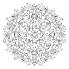 mandala coloring page for adult, illustrator