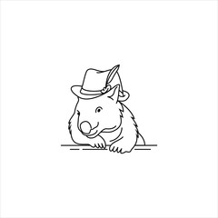 Squirrel line icon vector art