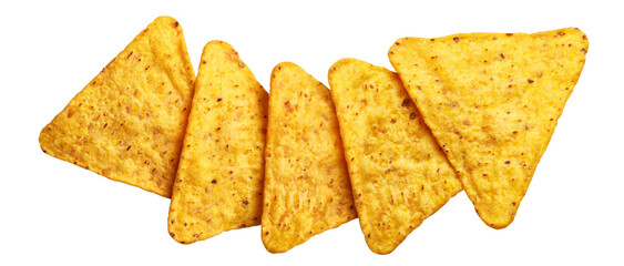 Delicious nachos chips cut out