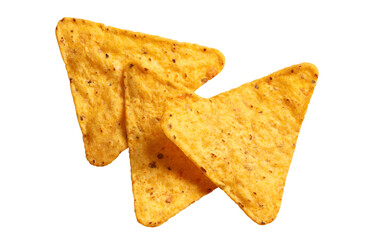 Delicious nachos chips cut out
