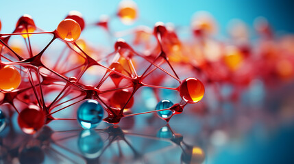 Network of molecules. Generative Ai