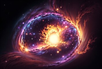 abstract fractal background, Generative Ai