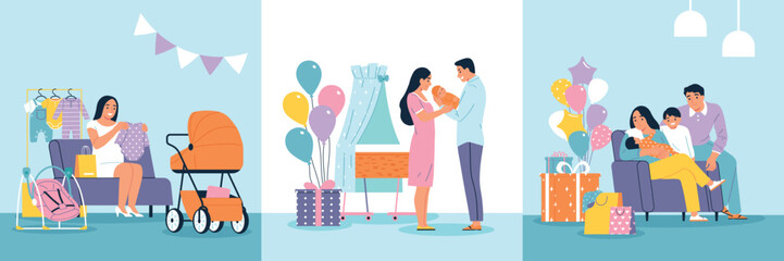 Baby Shower Flat Set