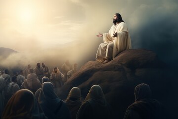 Amidst nature's embrace, Jesus delivered his Sermon on the Mount, a profound discourse of love, forgiveness, and divine wisdom. His words resonate through the ages, guiding hearts toward peace.