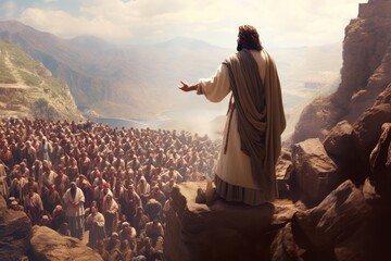 Amidst nature's embrace, Jesus delivered his Sermon on the Mount, a profound discourse of love, forgiveness, and divine wisdom. His words resonate through the ages, guiding hearts toward peace.