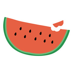 Cute hand-drawing watermelon slices 