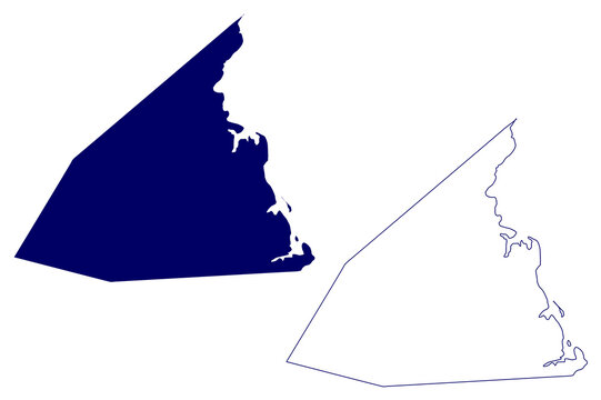 Kent County (Canada, New Brunswick Province, North America) map vector illustration, scribble sketch Kent map