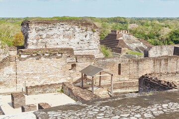 The elaborate ruins of Comalcalco in Tabasco, Mexico, is the western-most Mayan city and the only...