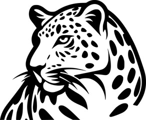 Leopard - Minimalist and Flat Logo - Vector illustration