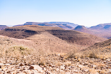 Mountains and valleys in the Namib-Naukluft National Park, Namibia