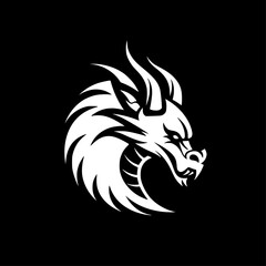 Naklejka premium Dragon | Minimalist and Simple Silhouette - Vector illustration