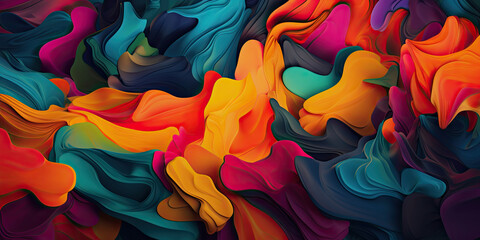 Colorful organic background. Abstract wallpaper design. Generative AI