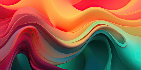 Fototapeta premium Colorful organic background. Abstract wallpaper design. Generative AI