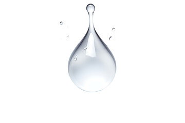 Transparent Water Droplet: Isolated on Background Generative Ai - obrazy, fototapety, plakaty