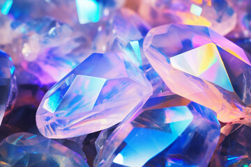 shiny opal iridescent crystal close up pattern texture