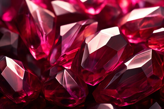 shiny ruby iridescent crystal close up pattern texture