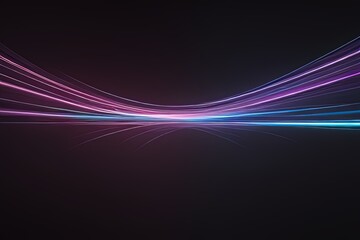 Futuristic tech lines with neon background, technology abstract background with lines for network, and Colored neon lights background. Generative Ai.