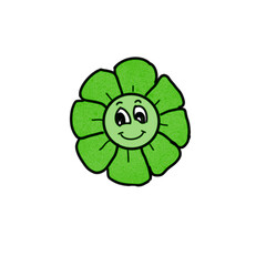 green leaf isolated on white