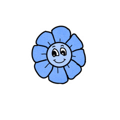 blue flower isolated on white