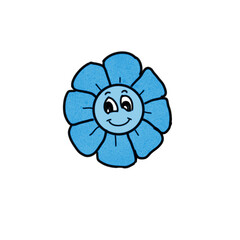 blue flower isolated on white