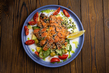 A delicious fish dish in a restaurant