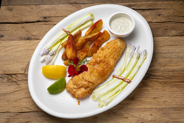 A delicious fish dish in a restaurant