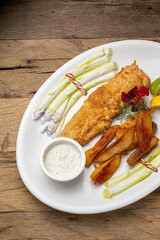 A delicious fish dish in a restaurant