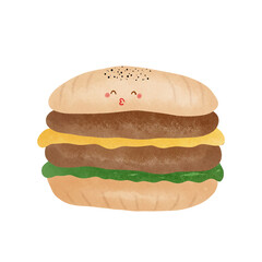hamburger isolated on white