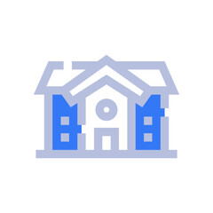 house two tone style icon vector illustrations